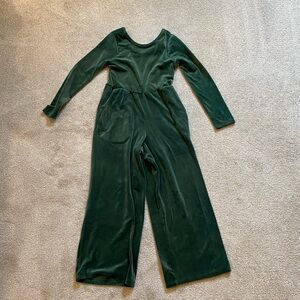 GUC Green velvet Tea Collection wide-leg jumper, sz 12